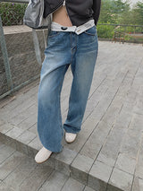 レタリングデニムトラウザーズ /  lettering denim trousers