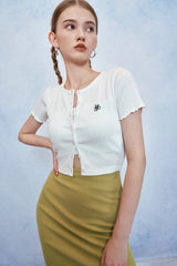 HIDE Tube Top Cardigan (White) (6570969956470)