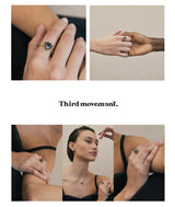 Crystal Heart Ring (Black)