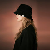 Corduroy label bucket hat