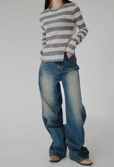 ウエストオープンニット / Waist open knit (4color)