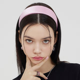 SATIN VOLUME HAIRBAND _ BABY PINK