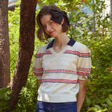 Vカラーサマーニット / V-Collar Summer Knit (BEIGE)
