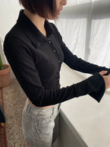 フェアリーカフクロップシャツ