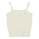 チェリークロップニットノースリーブ / CHERRY CROP KNIT SLEEVELESS [IVORY]