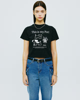 ディスイズマイぺットクロップTシャツ/THIS IS MY PET CROP TSHIRT-BLACK