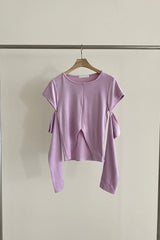 ベルベットカットアウトウォーマーTシャツ / Velvet Cut-out Warmer t (4 colors)