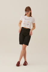 チェリーブラー半袖Tシャツ／CHERRY BLUR SHORT SLEEVE T-SHIRT [WHITE]