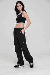 mii リブ クロップタンクトップ / mii RIBBED CROP TANK TOP BLACK
