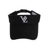 3D Monogram logo over fit sun-visor cap BLACK