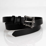 マテリアル カウハイド ベルト / [BLESSEDBULLET]Material II cowhide belt_dark silver