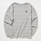 スモールロゴストリプロングTシャツ / SMALL LOGO STRIPE LONG SLEEVE T-SHIRT_GRAY