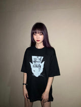 LEKIM DEVILL CAT T-SHIRT BLACK