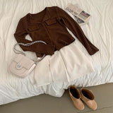 Bonu Pocket V-neck V-neck Knit Cardigan (4 colors)