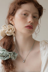 ハートポイントメランジストリングネックレス/Heart point melange string necklace