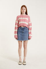 ケーブルストライプセーター/CABLE STRIPE SWEATER
