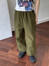 ナイロン ツーウェイ ロング ジョガー ワイドパンツ/Mozzny Nylon Two-Way Long Jogger Wide Pants