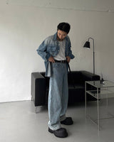 Xレイジーンズ/SI X-ray wide denim Jeans (Light Blue)