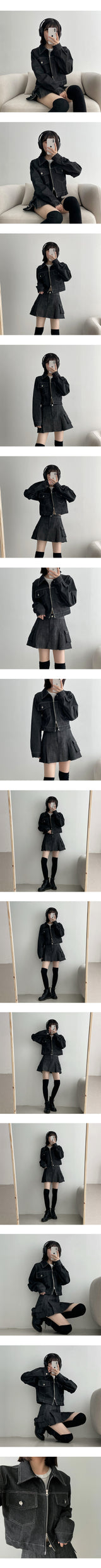 エンボッスドポケット2wayカラージャケット / embossed pocket two-way collar jacket