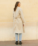 ウールブレンドローブコート/RCH wool blended robe coat light gray
