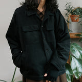 unisex suede jacket black