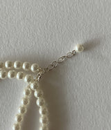 [92.5silver] スワールパールネックレス_4mm