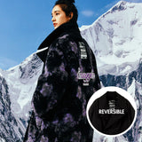 [UNISEX] Reversible Faux Fur and Double-Breasted Padded Coat (Purple) (6656403243126)