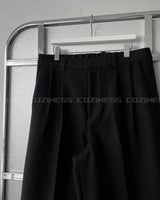 CRシャッフルツータックウールワイドパンツ (3 colors)
