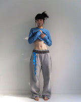 レーススウェットパンツ GREY