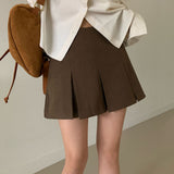 [Included underpants] Like short pleats skirt pants & skirt
