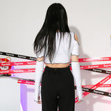 ショルダーウォーマークロップTシャツ / TOP(8994) Shoulder Warmer Crop Tee