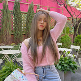 sky pink top cardigan (6676065026166)