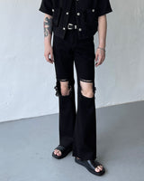 ミュファダメージカッティングデニム / MG617 Mufa Damage Cutting Denim (2 colors)