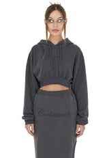 [ISK001-4] COOL ATTITUDE SLIT SKIRT CHARCOAL