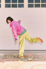 KIRSH X MISAKI KAWAI フリースミックスパッチスタジアムジャケット