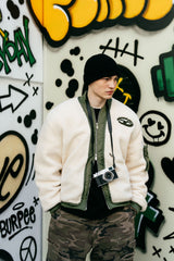 FLEECE MA-1 PADDED JACKET - KHAKI