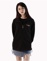 Studio fleece zip up - black (6636678152310)