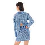 チューリップツイードジャケット / Tulip Tweed Jacket [Blue]