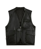 87-STAN024 [Vegan Leather] マルチポケットレザーベスト