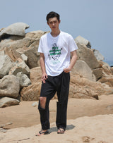 【OUTLET】グランマプリントレギュラーフィットTシャツ GREEN