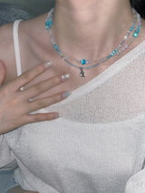 aqua pink Necklace