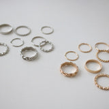 [8セット] デイリーチェーンレイヤードリングセット / [8 set] Daily Chain Layered Ring Set