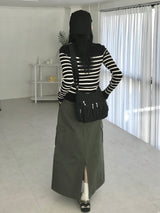 ラッシュバックスリットロングスカート