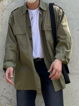 ピーチオーバーフィットシャツ/ポケットシャツ/PEACH OVERFIT TWO POCKET SHIRTS(3COLOR)