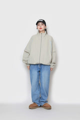 トライカラーリングナイロンジップアップ / Try Coloring Nylon Zip-Up