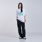 DIN2LS クリーチャーレタリングショートスリーブTシャツ (YELLOW)