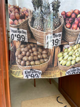 フルーツマーケット シフォン ファブリック ポスター / fruit market chiffon fabric poster