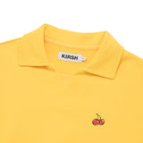 CHERRY OPEN COLLAR SWEATSHIRT [MUSTARD]