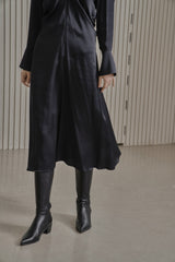 ドレーパリードレス/DRAPERY DRESS_BLACK