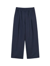 ONE TUCK WIDE SWEATPANTS NAVY